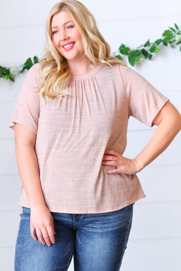 Mauve Tie Back Crinkle Floral Top - Coeur de la Mode