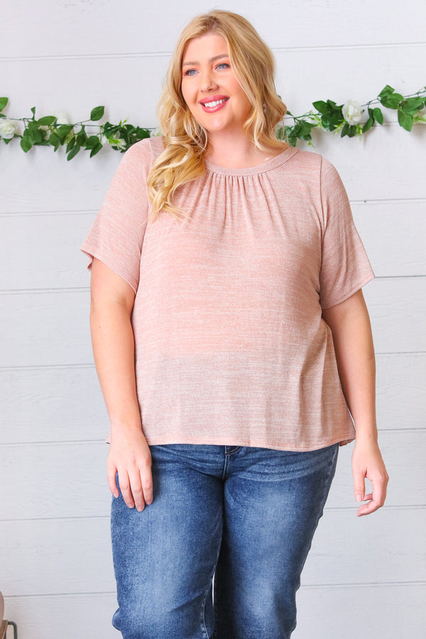 Mauve Tie Back Crinkle Floral Top - Coeur de la Mode