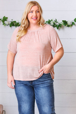 Mauve Tie Back Crinkle Floral Top - Coeur de la Mode