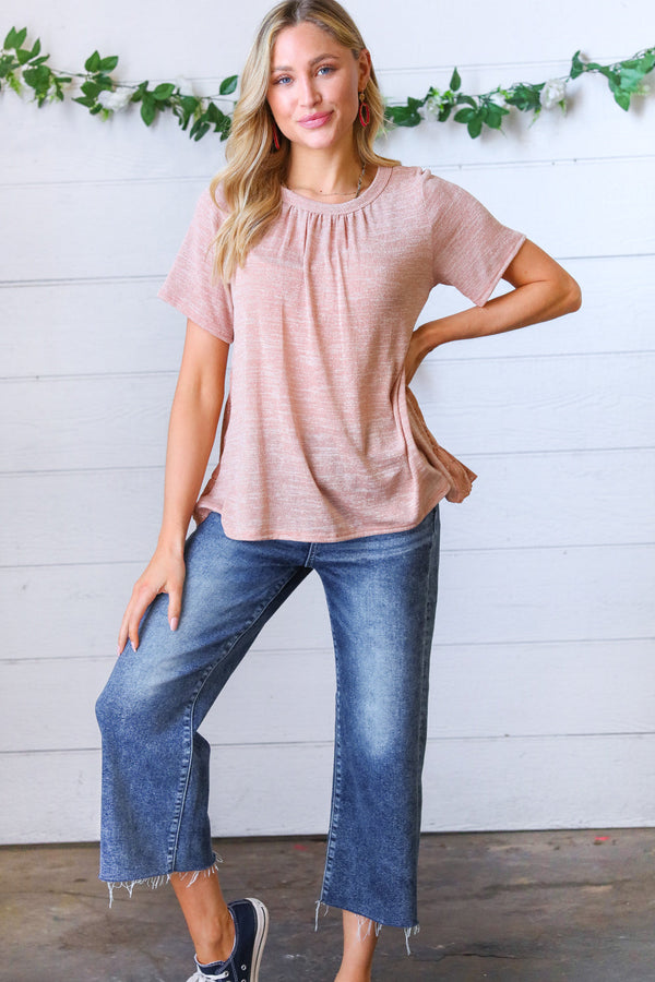 Mauve Tie Back Crinkle Floral Top - Coeur de la Mode