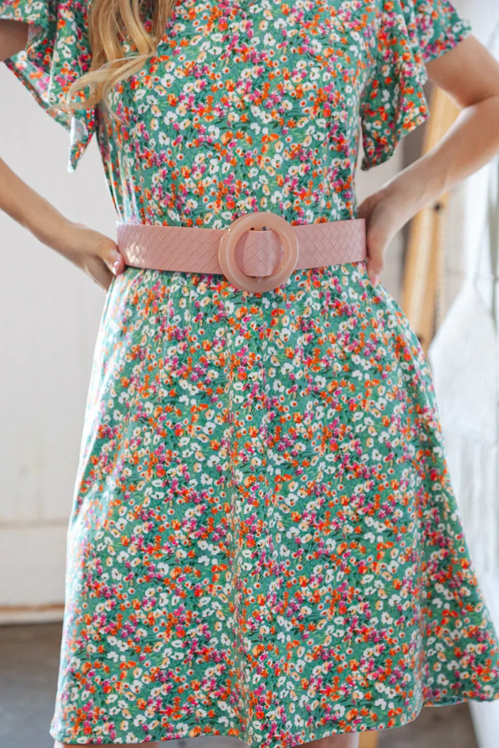 Buckle Me Beautiful Blush Faux Leather Belt - Coeur de la Mode