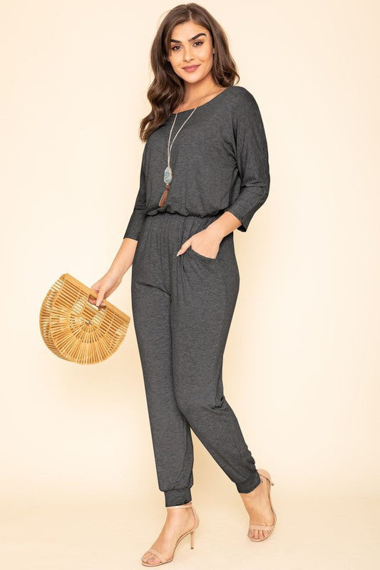 
 Effortless Elegance: The Quarter Sleeve Blouson Jumpsuit
 This Quarter Sleeve Blouson Jumpsuit seamlessly combines comfort with style to elevate your wardrobe. WheCoeur de la Mode