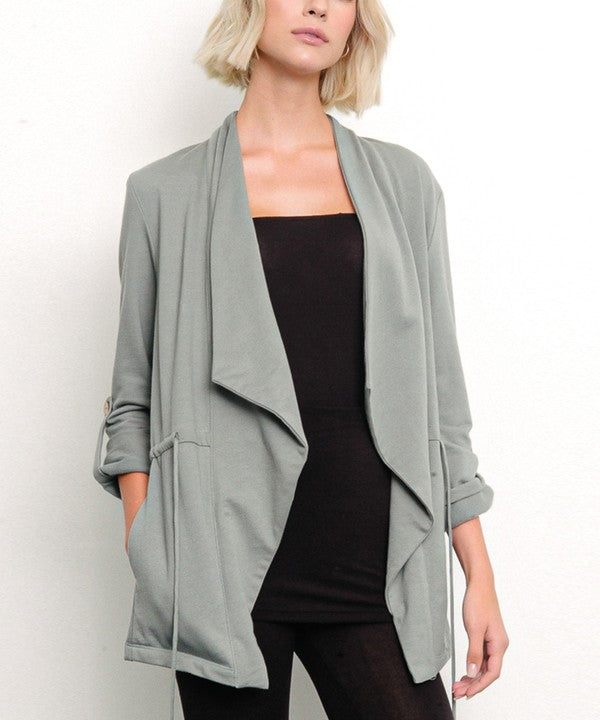 HEMP OPEN FRONT JACKET - Coeur de la Mode
