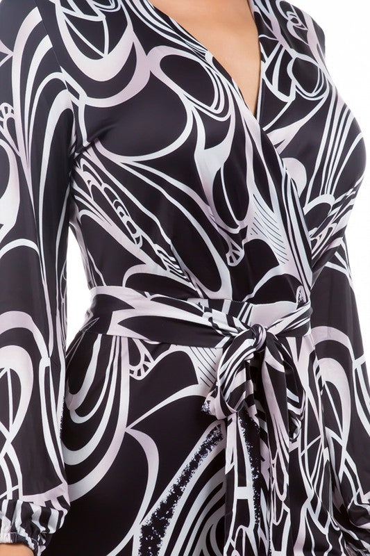 
 Effortless Elegance: Multi-Print V-Neck Jumpsuit
 Indulge in the perfect blend of sophistication and confidence with our exquisite Multi-Print V-Neck Jumpsuit. EleCoeur de la Mode