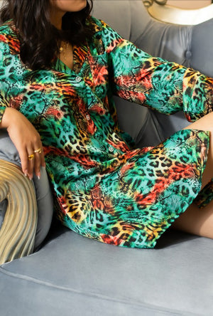 LEOPARD PRINT SLEEP SHIRT - Coeur de la Mode