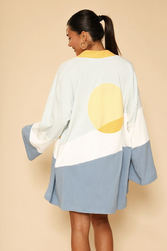 Sunset terry cloth novelty robe - Coeur de la Mode