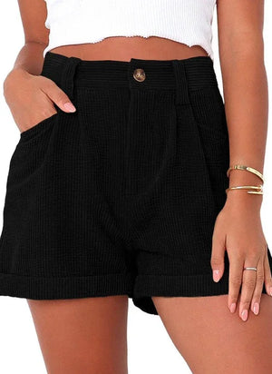 High waisted corduroy shorts - Coeur de la Mode