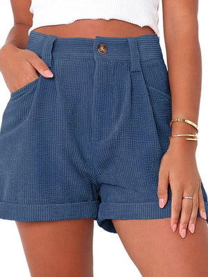 High waisted corduroy shorts - Coeur de la Mode