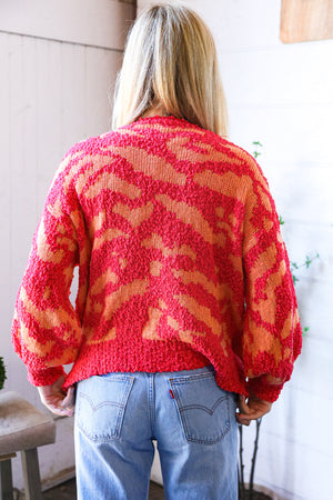 The Knit Fix Hot Pink Multi Chenille Pullover