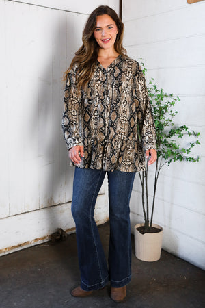 Follow Your Instincts Button Down Blouse