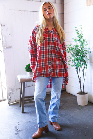 Riding on the Ranch Flannel Button-Up
