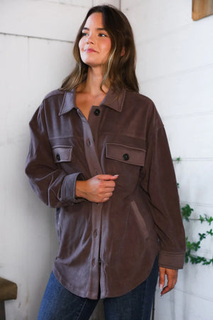 Everyday Adventures Mocha Shacket