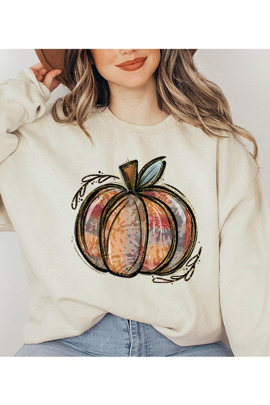 Pumpkin unisex fleece sweatshirt