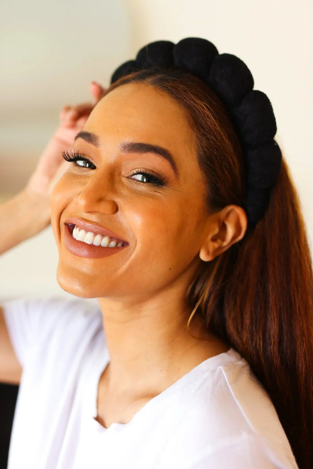 Black Terry Cloth Skincare Headband - Coeur de la Mode