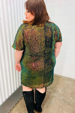 A Night To Remember Black Effervescence Sequin V Neck Dress - Coeur de la Mode
