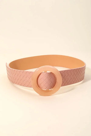 Buckle Me Beautiful Blush Faux Leather Belt - Coeur de la Mode