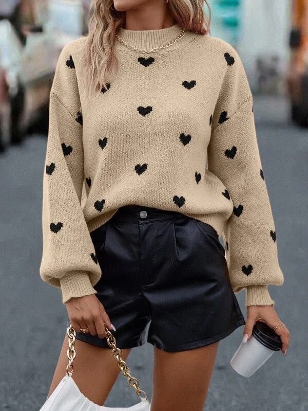 All over heart sweater - Coeur de la Mode