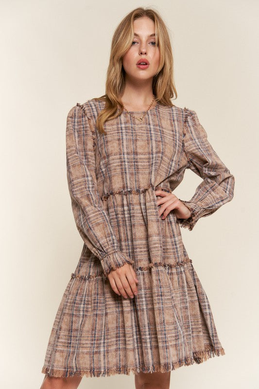 Sweet Tea on the Porch Plaid Tiered Dress