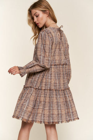 Sweet Tea on the Porch Plaid Tiered Dress