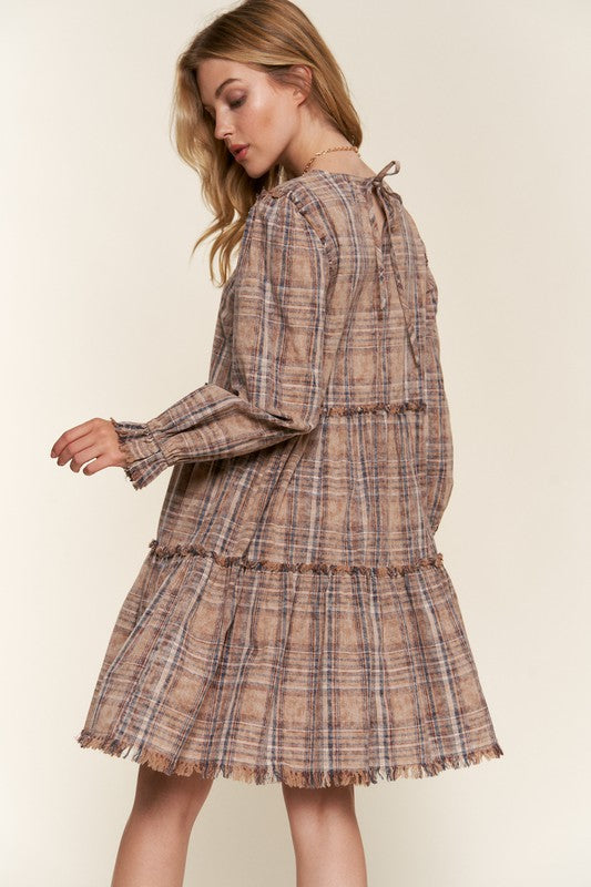 Sweet Tea on the Porch Plaid Tiered Dress