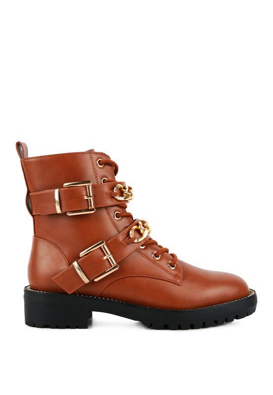 BILLY ATTA GIRL METAL CHAIN DETAIL BIKE BOOT - Coeur de la Mode