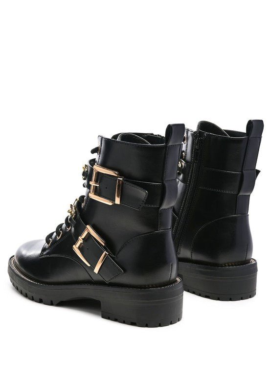 BILLY ATTA GIRL METAL CHAIN DETAIL BIKE BOOT - Coeur de la Mode