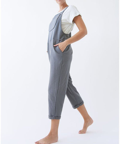 BRUSHED ORGANIC HEMP Relaxed Fit Overalls - Coeur de la Mode