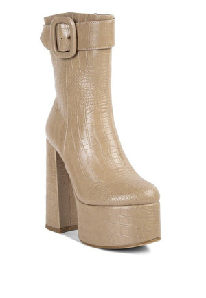 Bumpy Platform Bootie - Coeur de la Mode