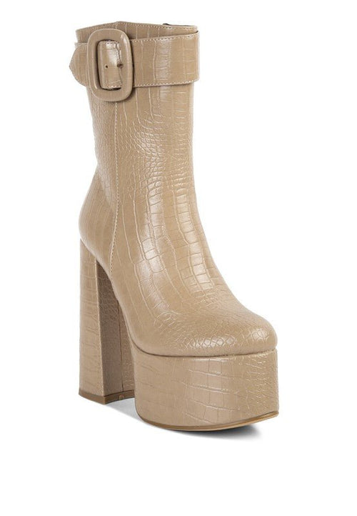 Bumpy Platform Bootie - Coeur de la Mode