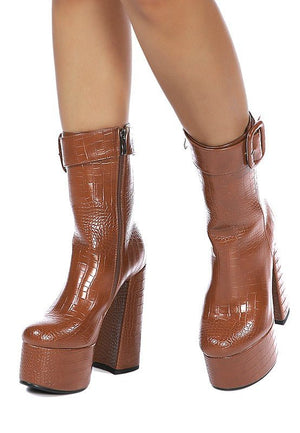 Bumpy Platform Bootie - Coeur de la Mode