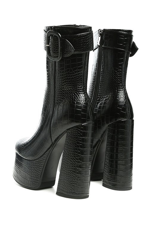 Bumpy Platform Bootie - Coeur de la Mode