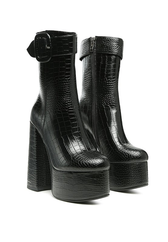Bumpy Platform Bootie - Coeur de la Mode