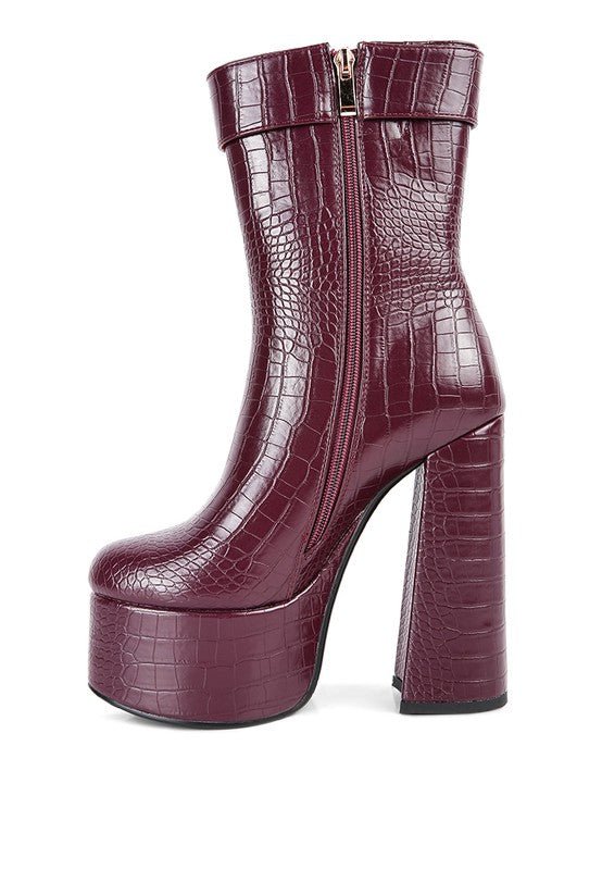 Bumpy Platform Bootie - Coeur de la Mode