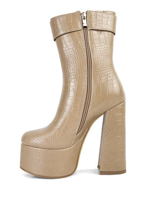 Bumpy Platform Bootie - Coeur de la Mode