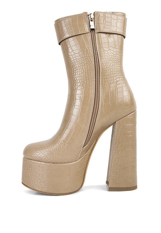 Bumpy Platform Bootie - Coeur de la Mode