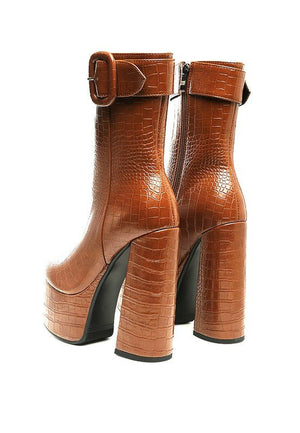 Bumpy Platform Bootie - Coeur de la Mode
