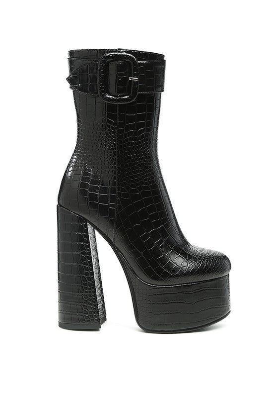 Bumpy Platform Bootie - Coeur de la Mode