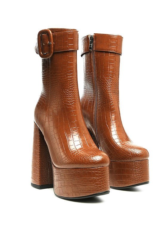 Bumpy Platform Bootie - Coeur de la Mode