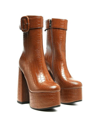 Bumpy Platform Bootie - Coeur de la Mode