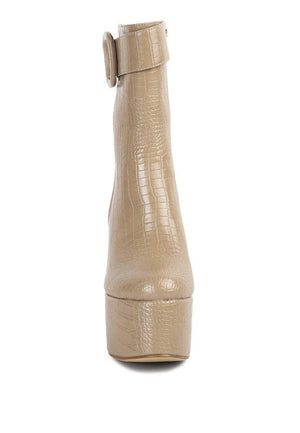 Bumpy Platform Bootie - Coeur de la Mode