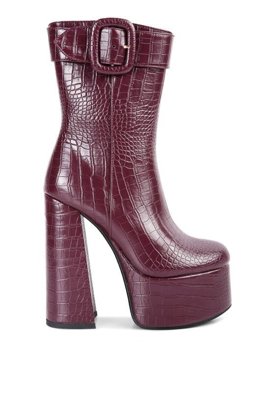 Bumpy Platform Bootie - Coeur de la Mode