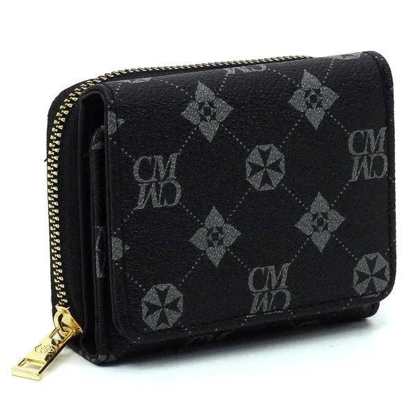 CM Monogram Tri-fold Wallet - Coeur de la Mode