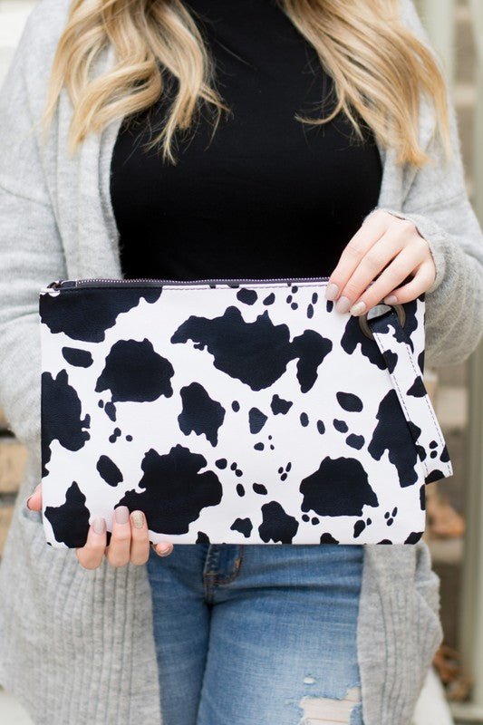 Cow Print Oversized Everyday Clutch - Coeur de la Mode