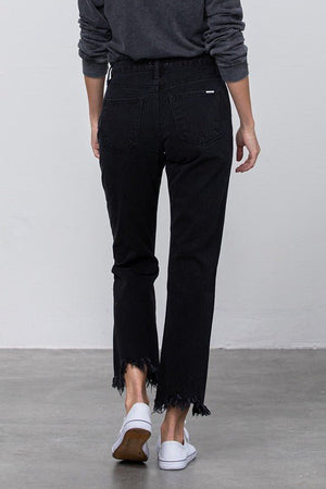 DESTROYED STRAIGHT JEANS - Coeur de la Mode