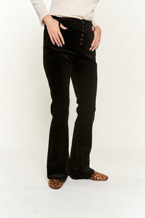 Elevate Your Fall Style with High-Waisted Corduroy Flare Pants - Coeur de la Mode