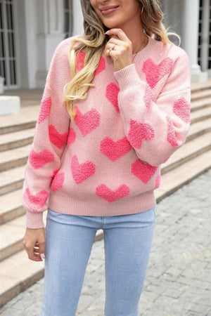Hearts knit sweater - Coeur de la Mode