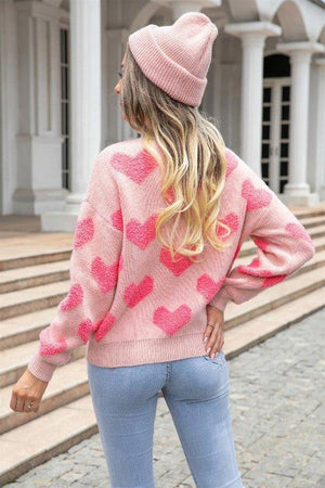 Hearts knit sweater - Coeur de la Mode