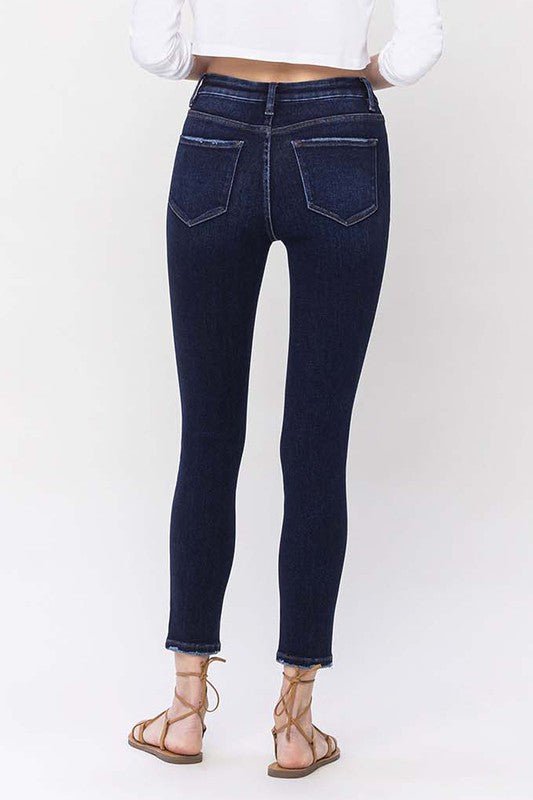 High Rise Ankle Skinny Jeans - Coeur de la Mode