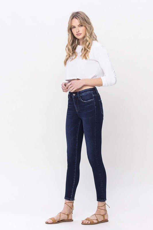 High Rise Ankle Skinny Jeans - Coeur de la Mode