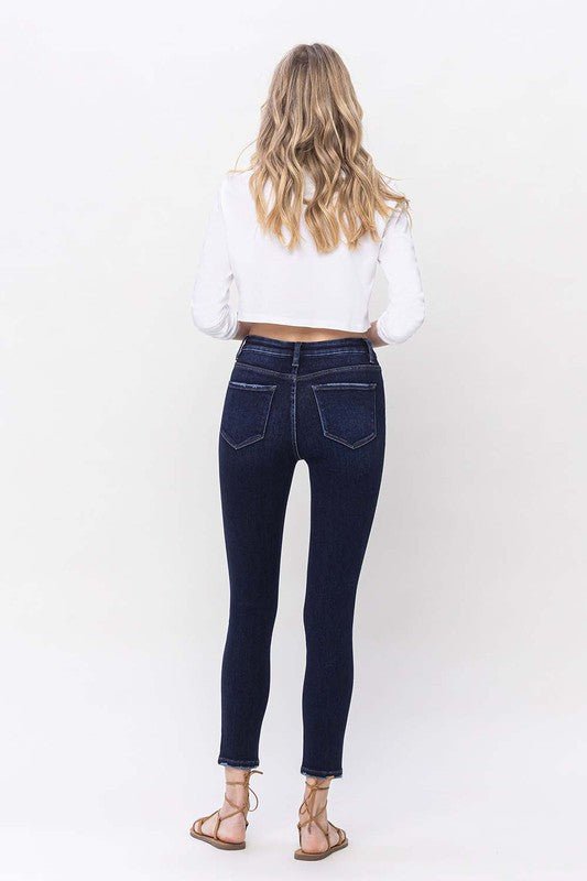 High Rise Ankle Skinny Jeans - Coeur de la Mode